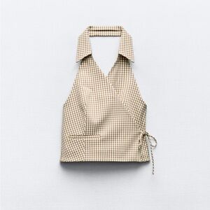 Zara Gingham Halter Top